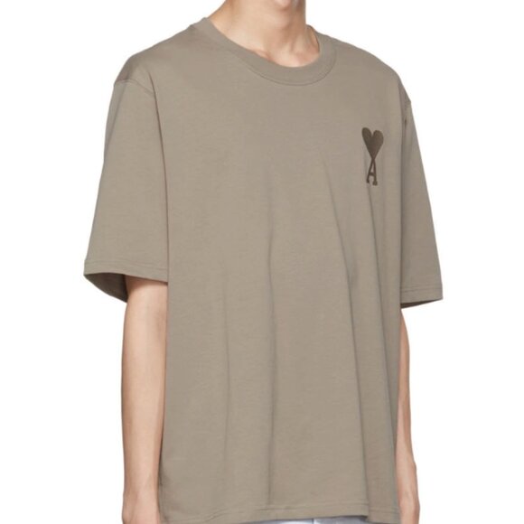 Ami Paris Ami de Coeur Taupe T-Shirt – XL, Unisex Fit - Picture 5 of 7